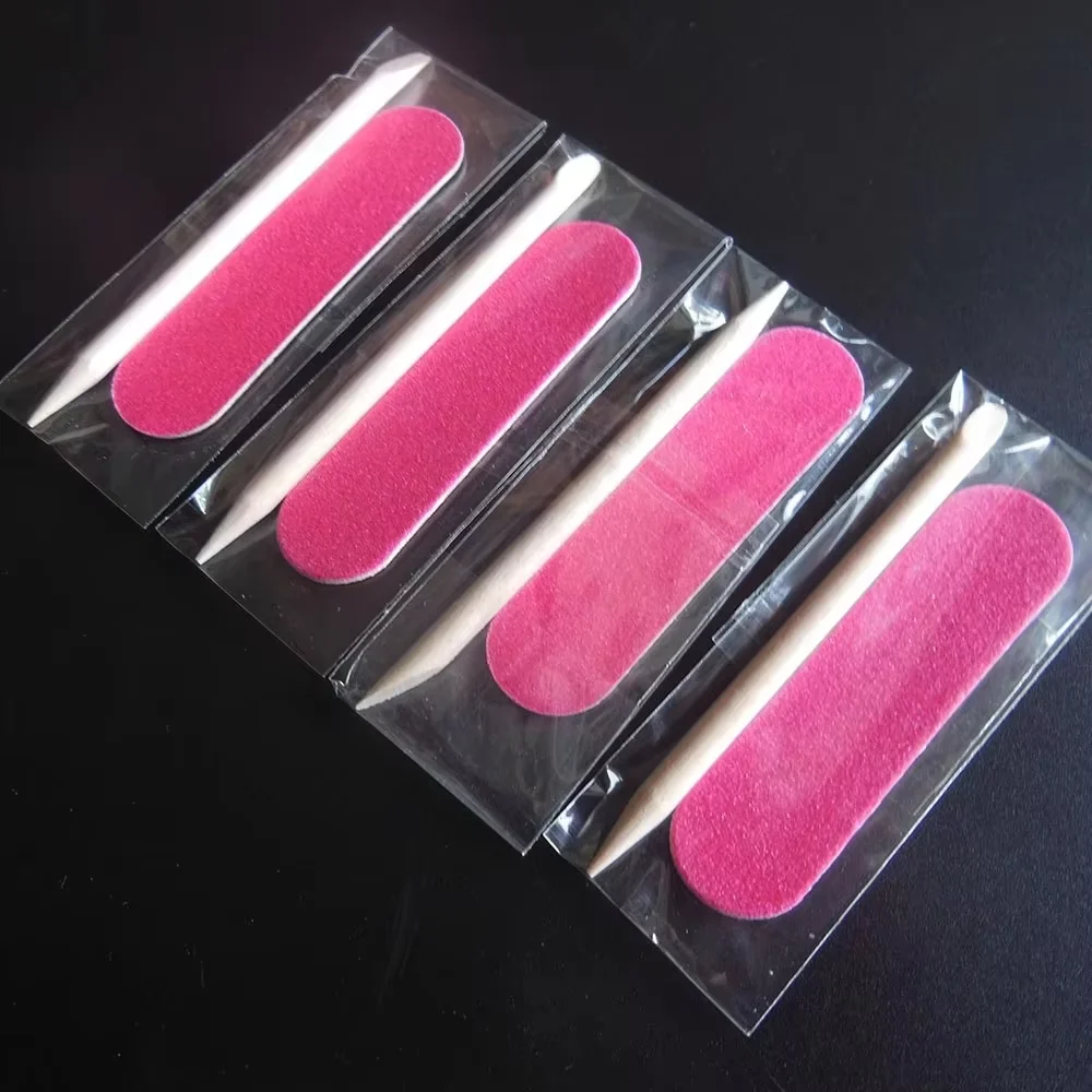 10-delige mini-manicureset pedicureset wegwerp nagelkit hotel nagelvijl houten nagelvijl nagelriem houten stok