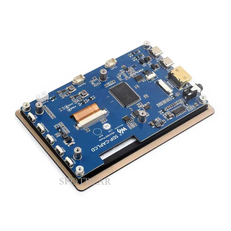 شاشة Raspberry Pi 5 بوصة 1024x600 HDMI شاشة لمس سعوية 5 بوصة LCD B غطاء عريض للكمبيوتر الصغير