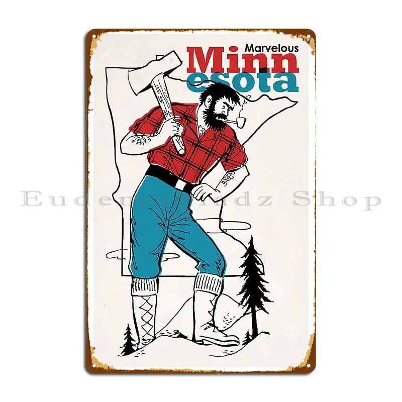 Marvelous Minnesota Metal Plaque Wall Mural Garage Design Cinema Designer Tin Sign Poster