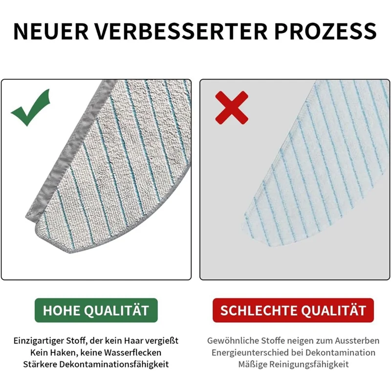 WHYY-1Set Suku Cadang Pengganti untuk Ecovacs Deepot T10+, Sikat Utama, Filter, Sikat Samping, Kain Pel, Alat Pembersih Sikat