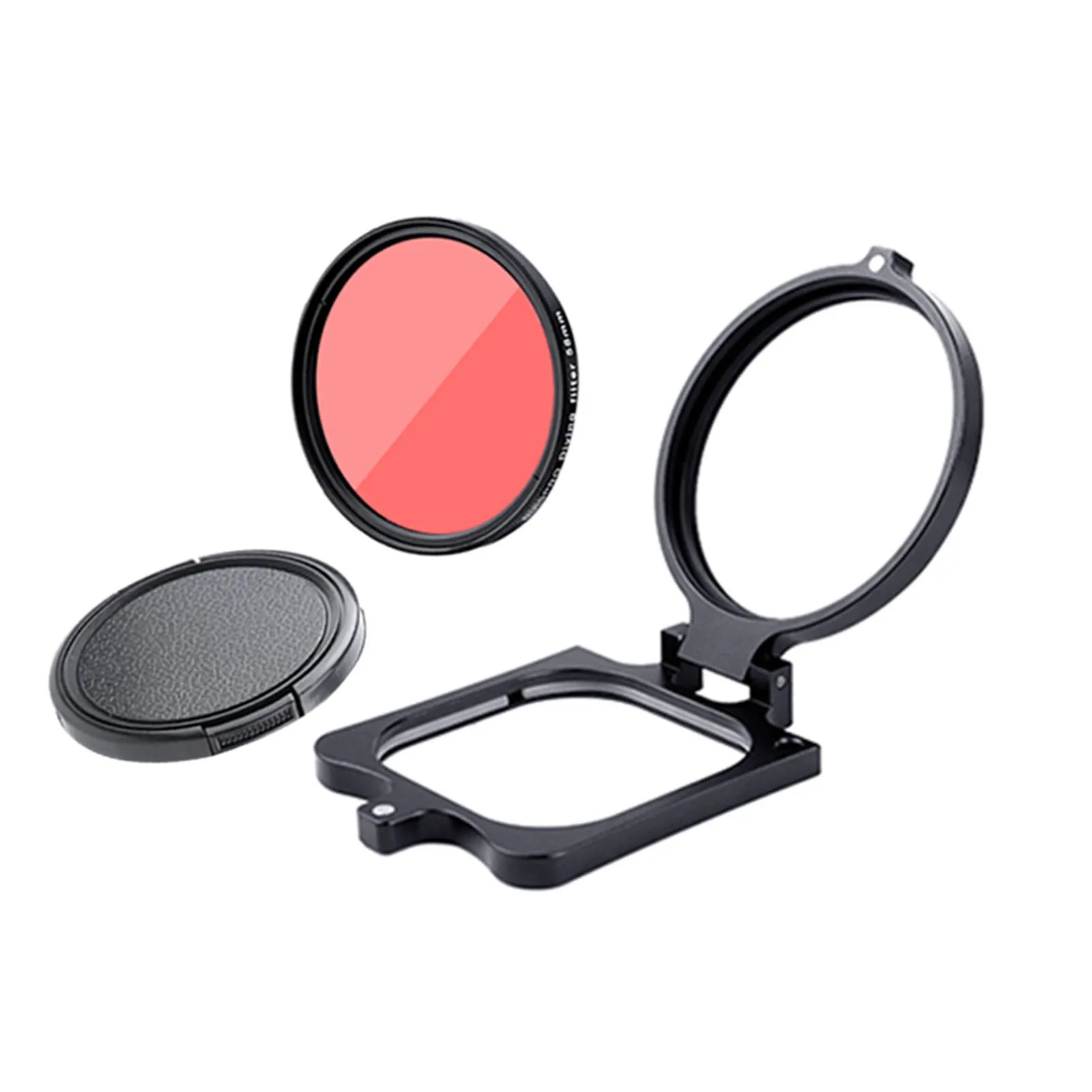 ポータブルダイブフィルターキット,アクションカメラレンズ,アルミニウム合金,強化色,簡単な取り付け,赤,紫,ヒーロー9, 8