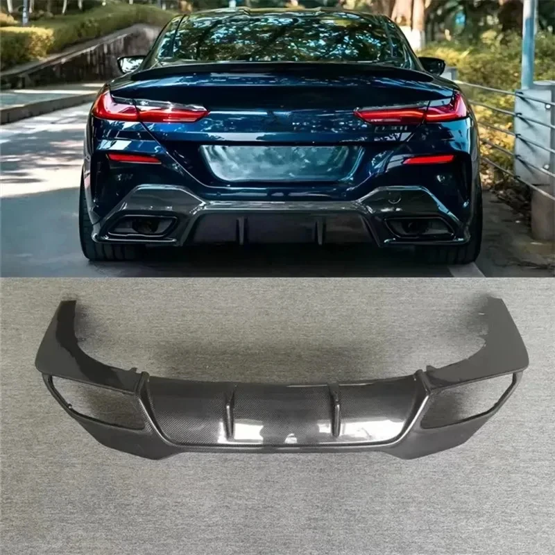 

Real Carbon Fiber Rear Bumper Lip Diffuser Spoiler Body Kit 8 Series G14 G15 G16 2019-2026