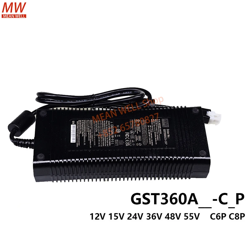 MEAN WELL Power Supply Original 360W AC-DC Reliable Green Industrial Adaptor GST360A12 15-C8P GST360A24-C6P GST360A48 36 55-C6P