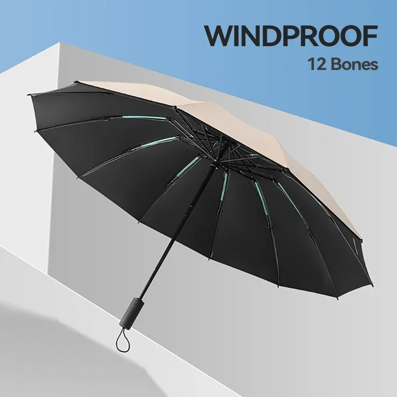 Imagem -02 - Guarda-chuva Automático para Homens e Mulheres Guarda-chuva Dobrável Portátil Bloqueio uv Windproof