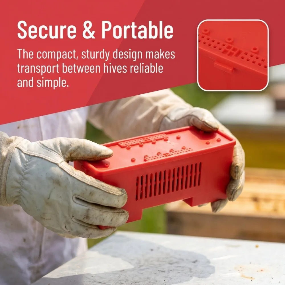 21Pcs ABS Queen Bee Cage Sturdy Durable Beekeeping Queen Cage Multi Functional Bee Queen Rearing Cage Queen Bee Observation