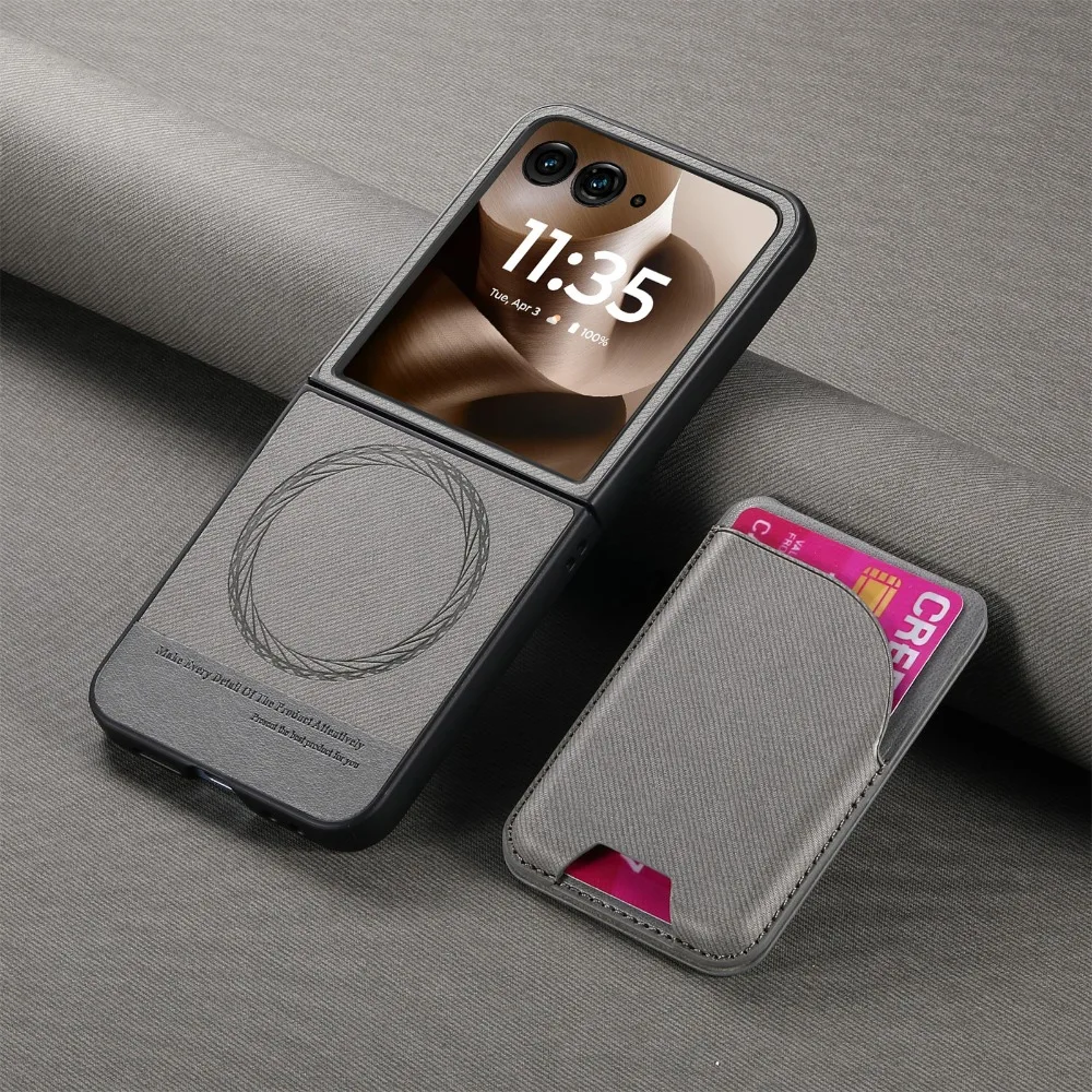 

Роскошный чехол для Motorola Moto Razr 60 Ultra 5G 2025, магнитный кожаный чехол для карточек Razr60 50 40 Ultra, съемный складной чехол 2IN1