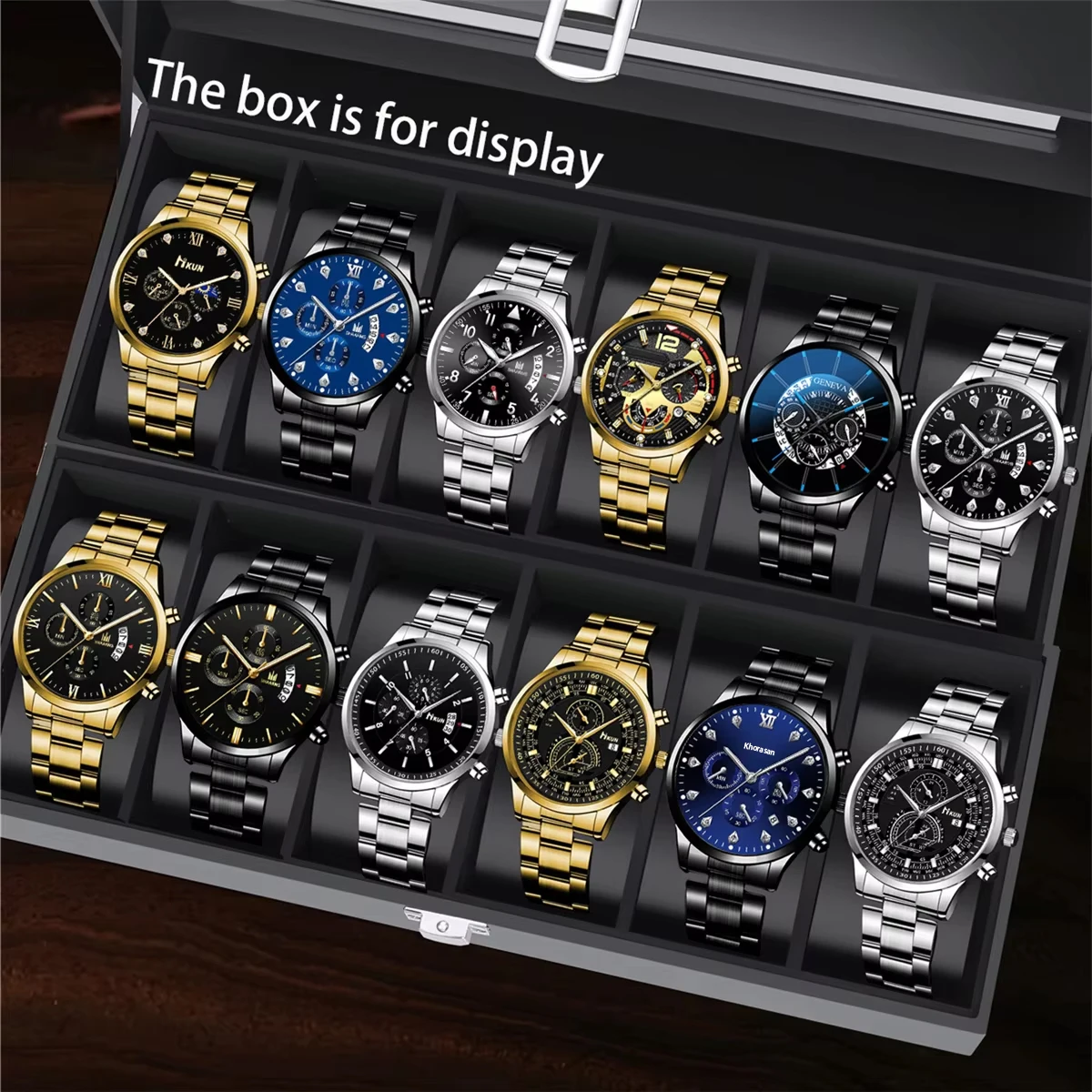 

12 шт., мужские персонализированные часы в стиле ретро, повседневная одежда, подарок на день рождения