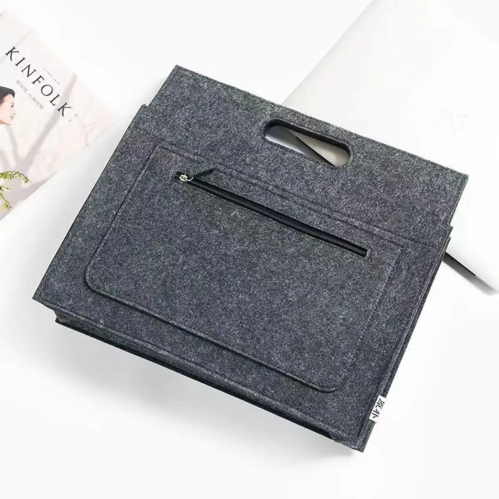 Felt Cloth Tablet Protective Case Solid Color Lightweight Computer Storage Bag Briefcase Portable Tablet Sleeve Bag Business