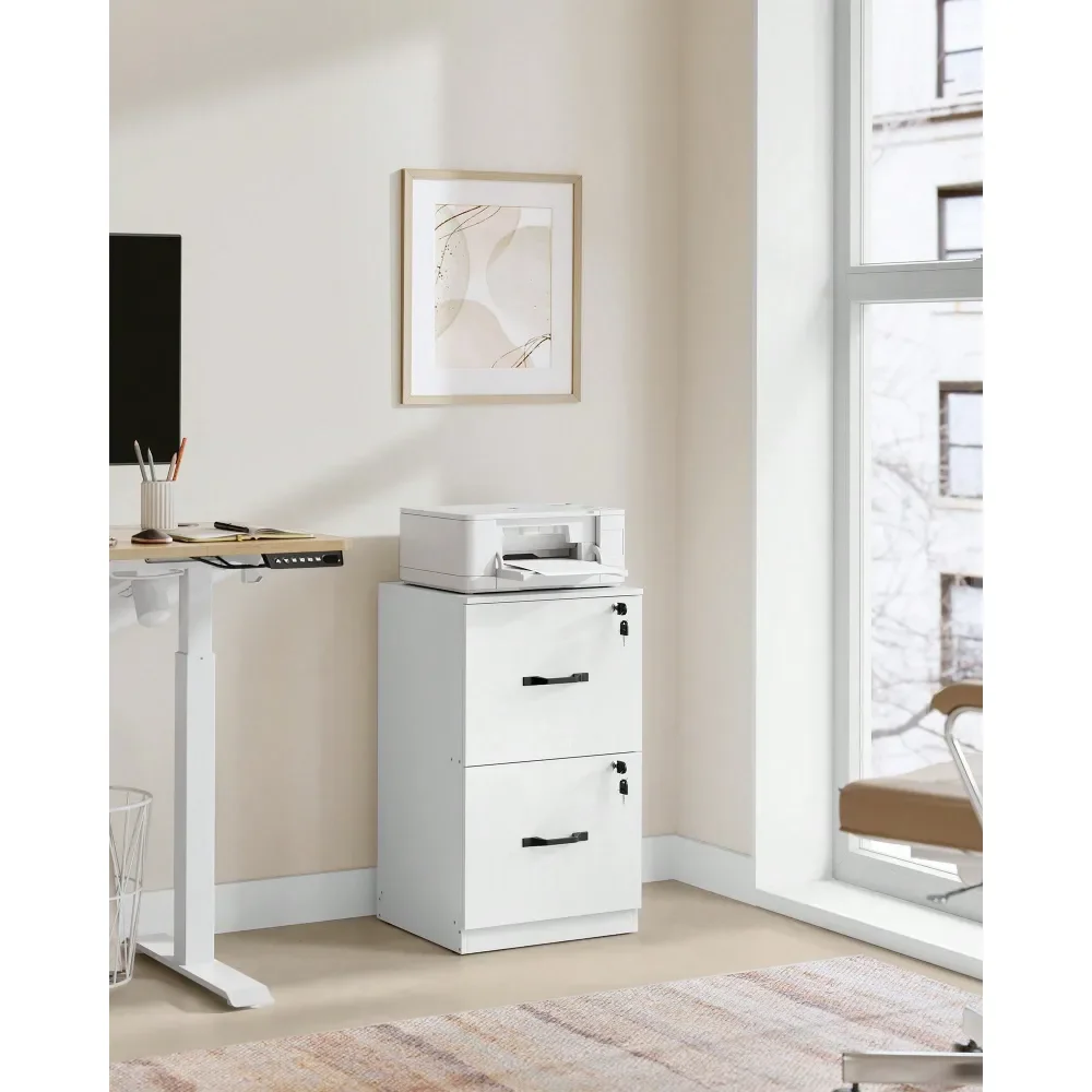 

2 Drawer File Cabinet, File Cabinet With Lock, Printer Stand, Office Filing Cabinet Organizer, For A4 And Letter Size Files