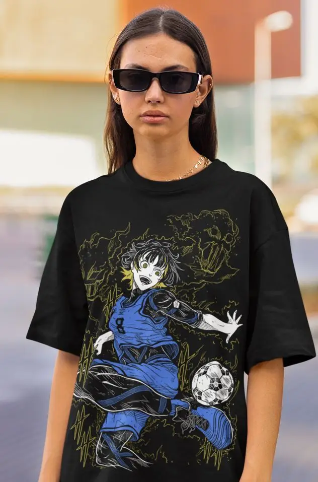 Meguru Bachira T-Shirt Blue lock Kunigami Rin Itoshi Nagi Anime shirt All Size