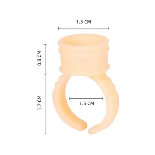 Imagen 2 del producto 1000/500/100 Uds. Tazas de anillo de tinta para tatuaje, soporte de tinta para tatuaje de silicona, contenedor de pigmento para Microblading, pigmento para cejas, suministro de tatuaje