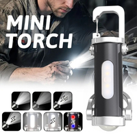 Mini Rechargeable Keychain Flashlights 800LM EDC COB Work Light Torch Ultra Bright Mini Portable Lantern for Searching Hiking