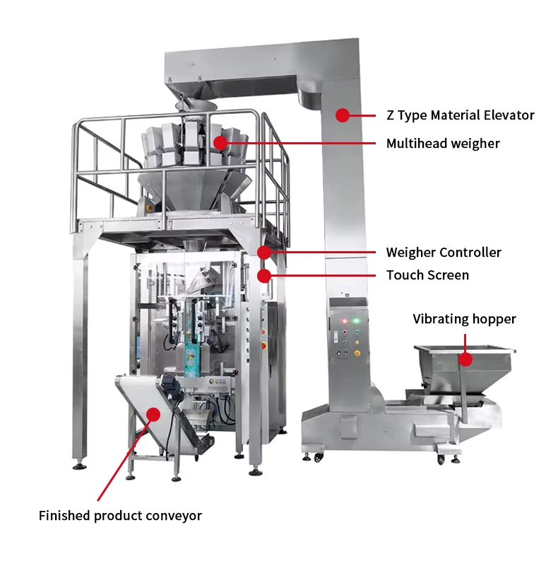 Nut coffee bean sachet packaging machine 1kg 5kg rice grain sugar packaging machine pet food packaging machinery price