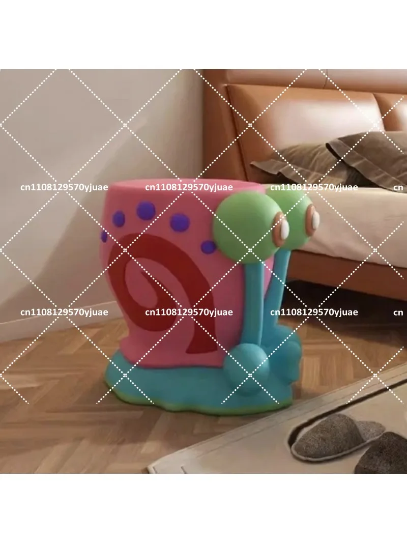 Small Snail Shape Shoe Changing Stool for Home Entrance Living Room Sofa Low Floor Seat