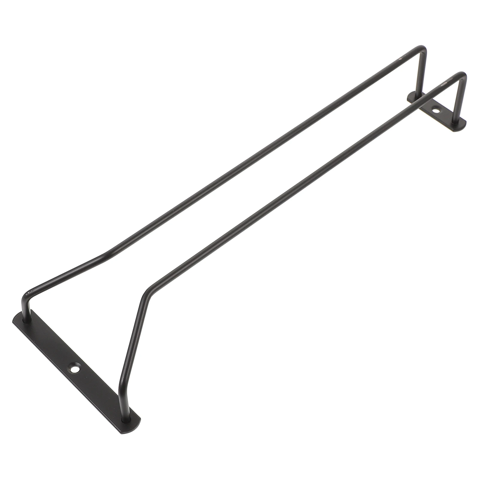 

1pc Glass Rack 35CM Iron Black Stainless Steel Under Shelf Hanging Cup Organizer Storage Bar Glass Holder Stemware