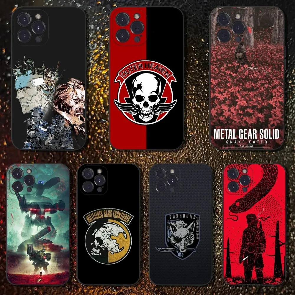 

M-Metal Gear S-Solid Game Phone Case For iPhone 16,15,14,13,12,11 Plus,Pro Max,XS,X,XR,SE,Mini,8,7,Soft Silicone Black Cover