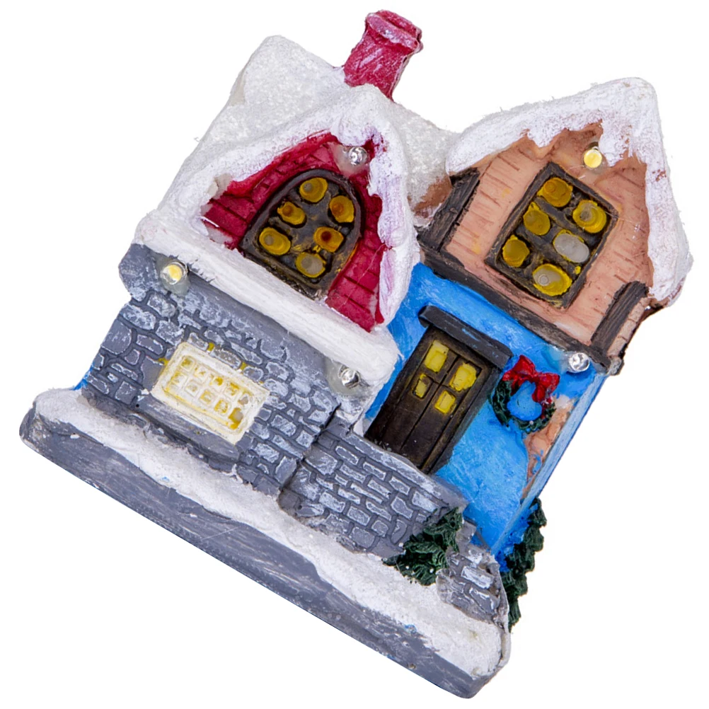 

Luminous Resin Hut Lighted House Ornaments up Decor Desk Home Accessories Holiday Table Decorations Village Houses Christmas