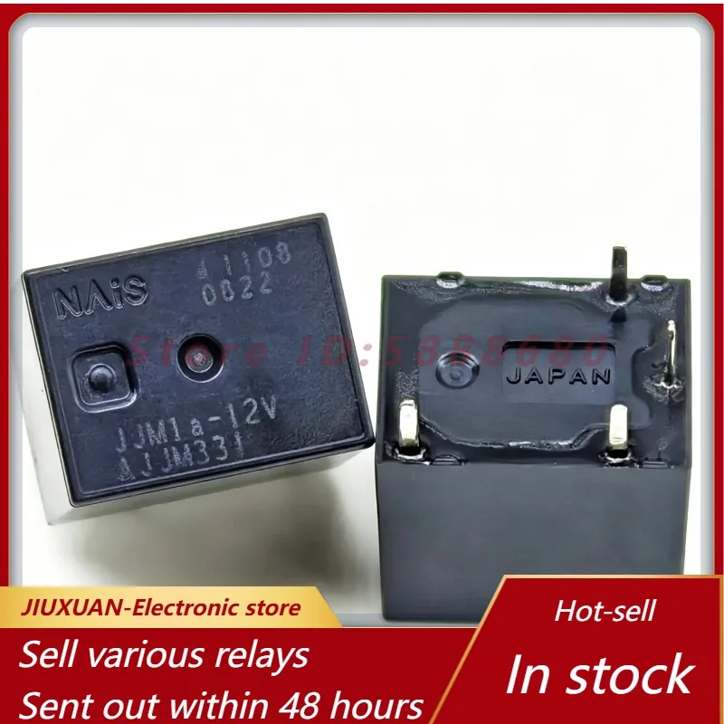 JJM1-12V AJJM331 Automotive Relay 12VDC Coil 4Pin PCB Mount Miniature Power Relay