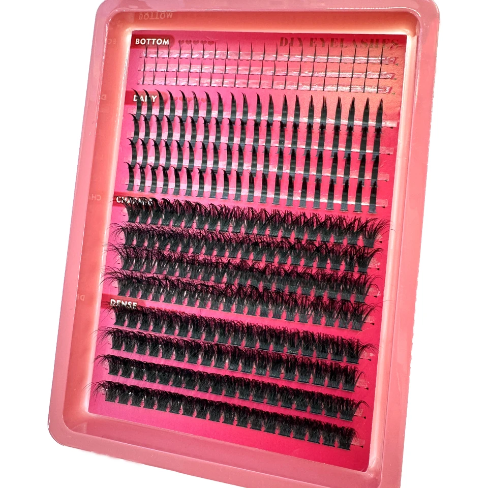 15 Filas de Pestañas Postizas por Rizos, Púas y Pestañas Inferiores, DIY Manga, Extensiones de Pestañas por Rizos, Impermeables, Individuales 5