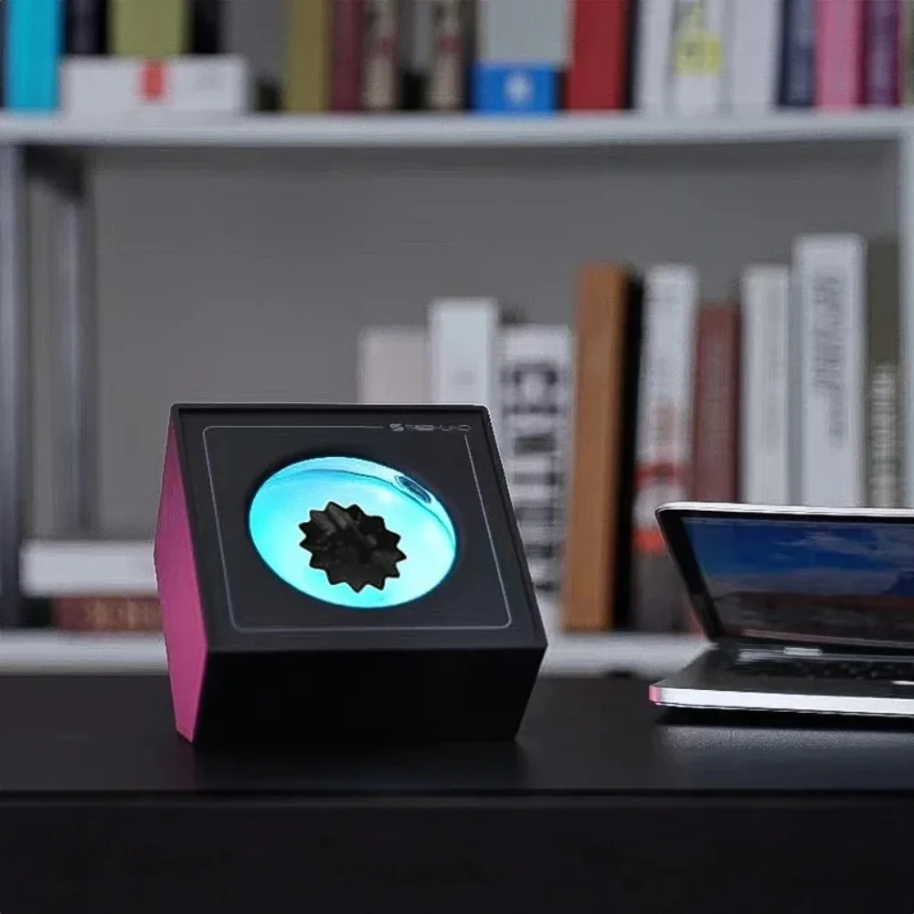 Lampe de rythme musical, affichage ferrofluide, haut-parleur Bluetooth, changements de fluide magnétique avec son magnétique liquide