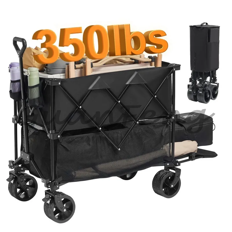Foldable double-decker truck, 400L foldable truck with all-terrain wheels