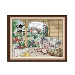 Villa Life cross stitch kit  14ct 11ct count print canvas hand sew cross-stitching embroidery handmade needlework