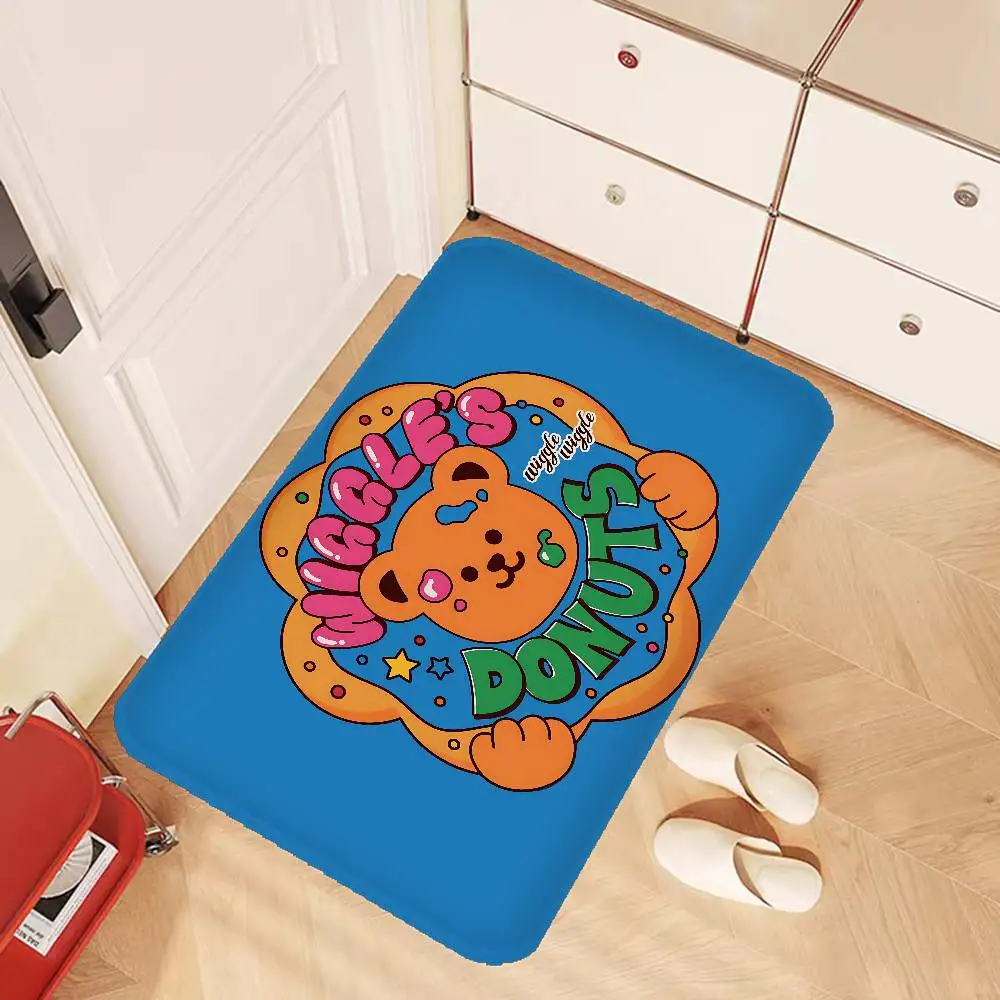 Popular LOGO W-Wiggle Entrance Door Mat Nordic Style Home Doormat Bathroom-Toilet Mats Bedroom Hotel Decor Mat