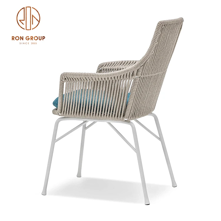 Restaurant Furniture Supplier Pe Wicker Hotel Leisure Armchair High Backrest Cafe Outdoor Patio Garden Rattan Cane Chair