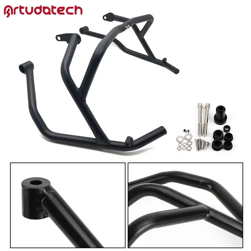 ARTUDATECH UPPER ENGINE CRASH BARS PROTECTION BLACK Fit for BMW F900R F900XR 2020 2021 2022 2023
