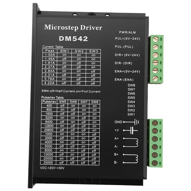 AED6-Stepper Motor Driver, DM542 Stepper Motor Driver Dsp Digital Driver Board For Nema 17, Nema 23 ,Etc