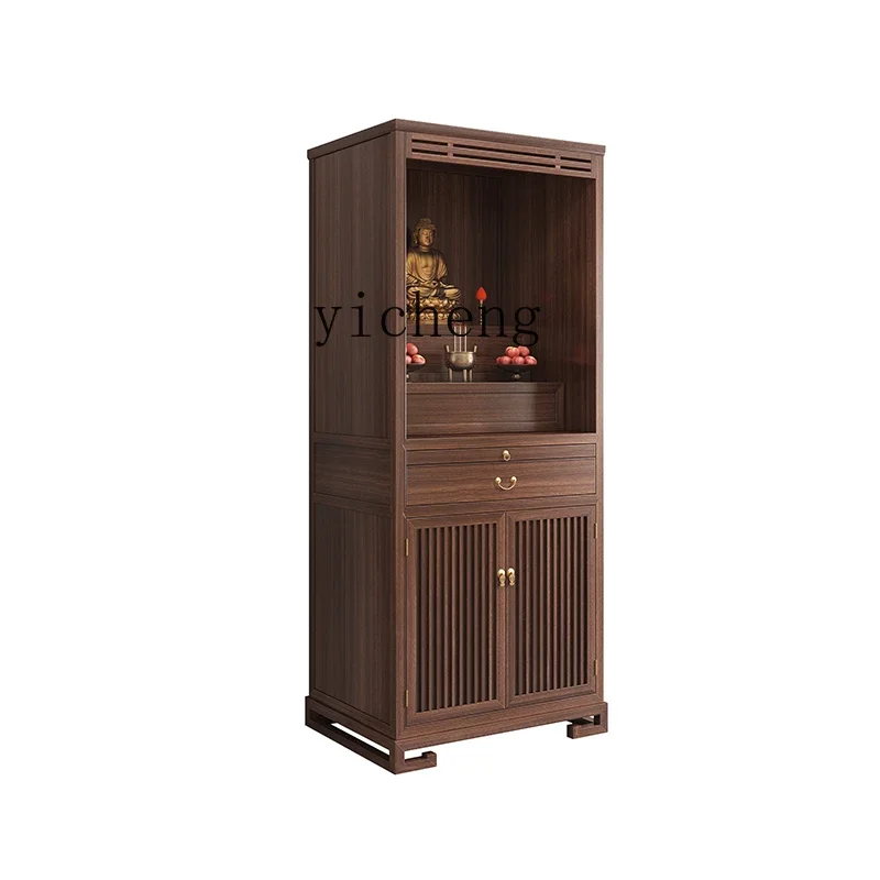 

ZF solid wood household Buddhist cabinet modern simple vertical cabinet Shentai