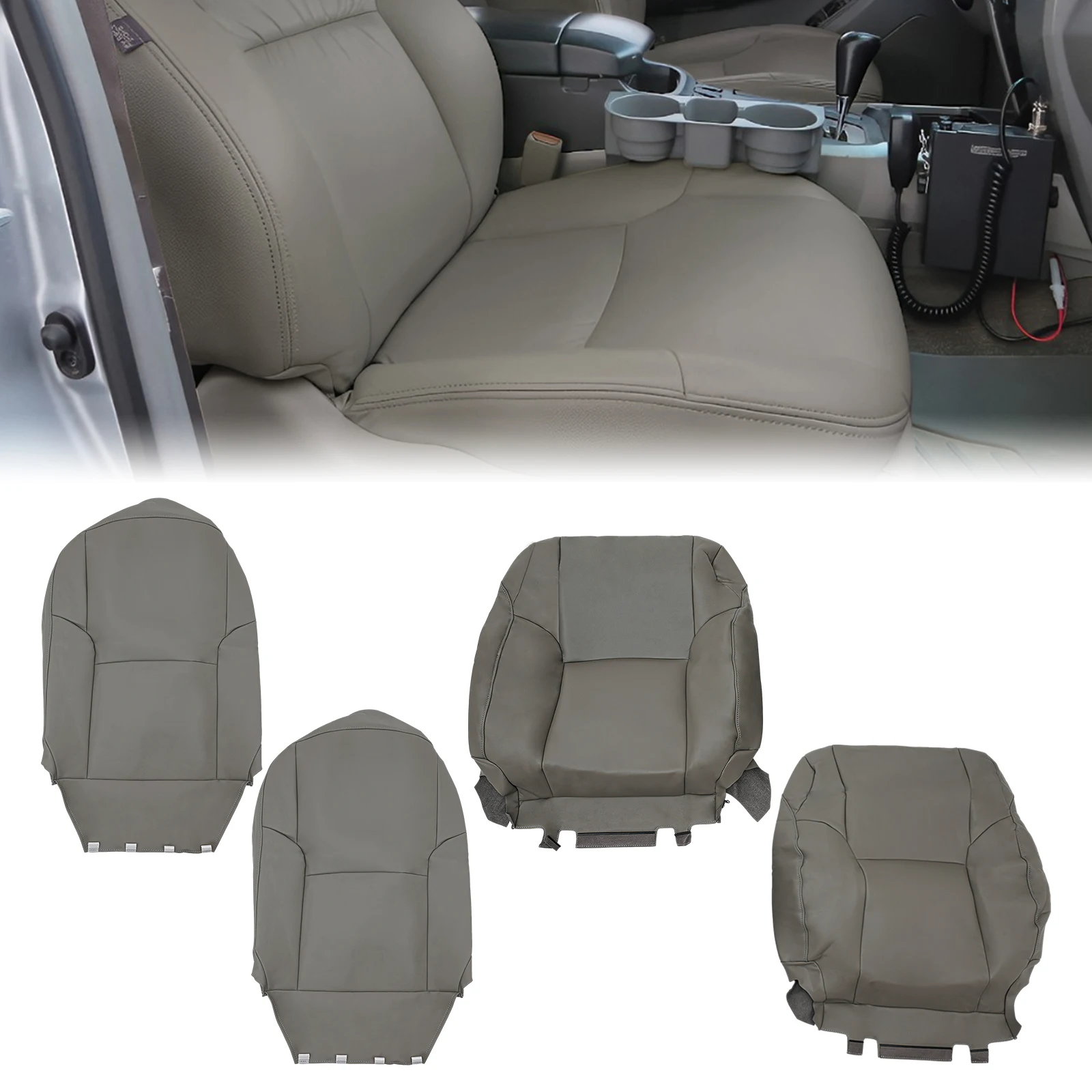 Driver and Passenger Side Seat Covers for 2003-2009 Toyota 4Runner Limited Bottom and Lean Back Seat Cover Set