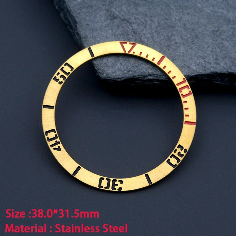 38mm*31.5mm Flat 316L Stainless Steel Bezel Insert Fit Men\'s Watch Tuna 6105 Canned Diving Turtle SKX007 SKX009  Watch Case