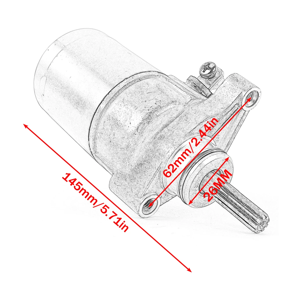 für Bajaj V12 V15 16-18 Motorrad Anlasser für Yamaha TT-R110E TTR110E 2008-2025 TT-R110EX TTR110EX TT-R110EY TTR110EY – Detail 2