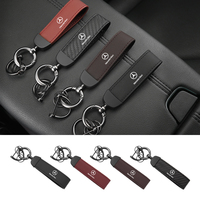 PU Leather Keychain Pendant Key Chain Holder Key Car Keyring For Mercedes Benz AMG W204 W205 W203 W211 W201 W210 W108 W124 W190