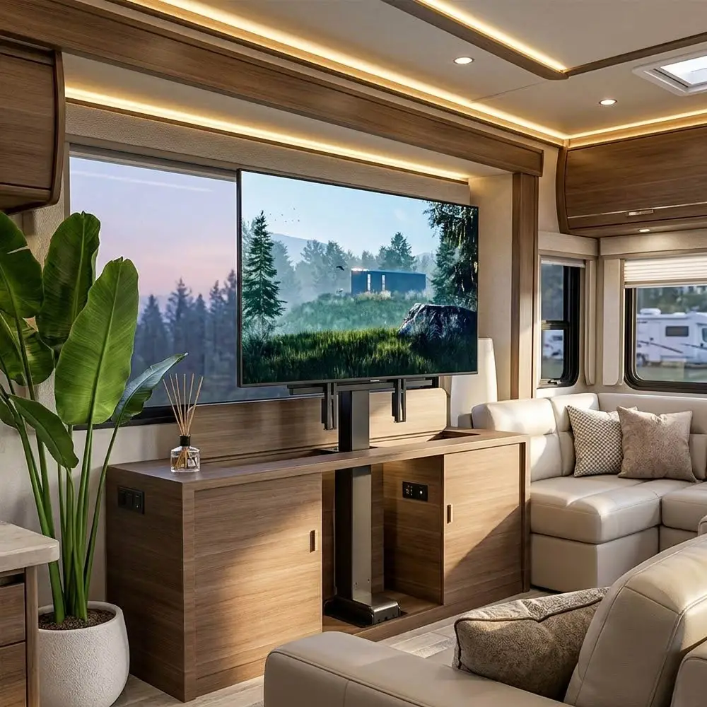 Electric Motorized Camper Motorhome  Adjustable TV Lift21
