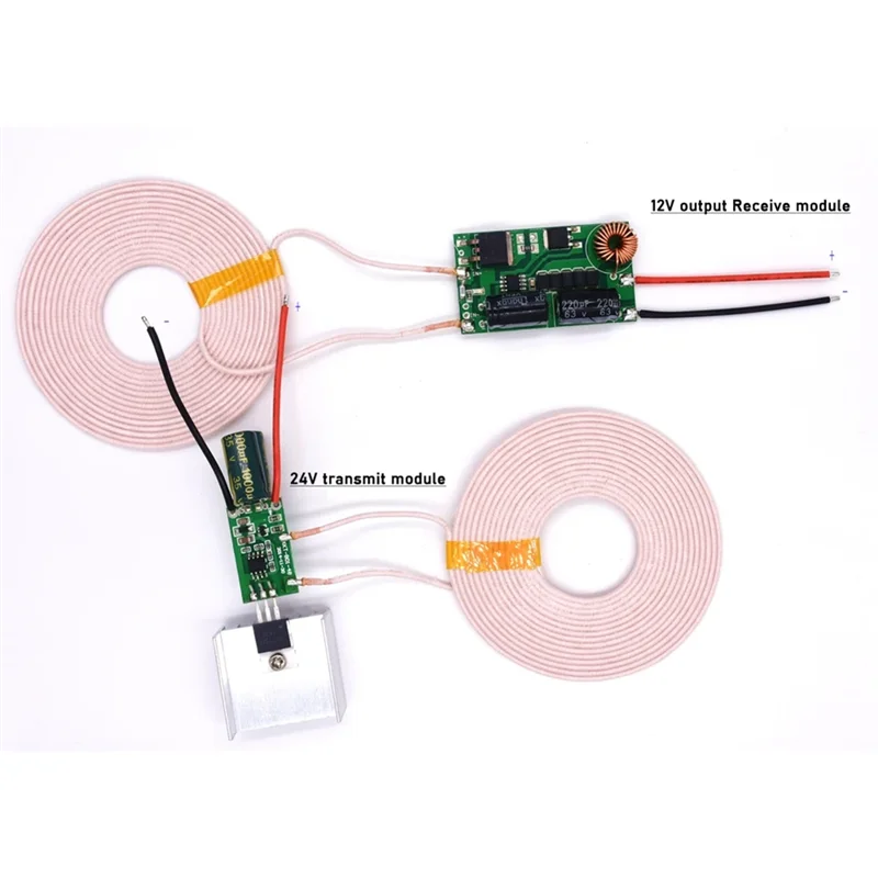 

AT82-36W DC 12V 3A Беспроводной модуль питания Модуль беспроводной зарядки Зарядное устройство Катушка Индукционный прием + передатчик