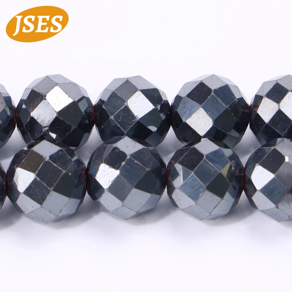 Wholesale Natural Hematite 2 3 4 6 8 10mm Shiny Faceted Beads for Jewelry Making Needlework Accessori DIY Bracelet Necklace