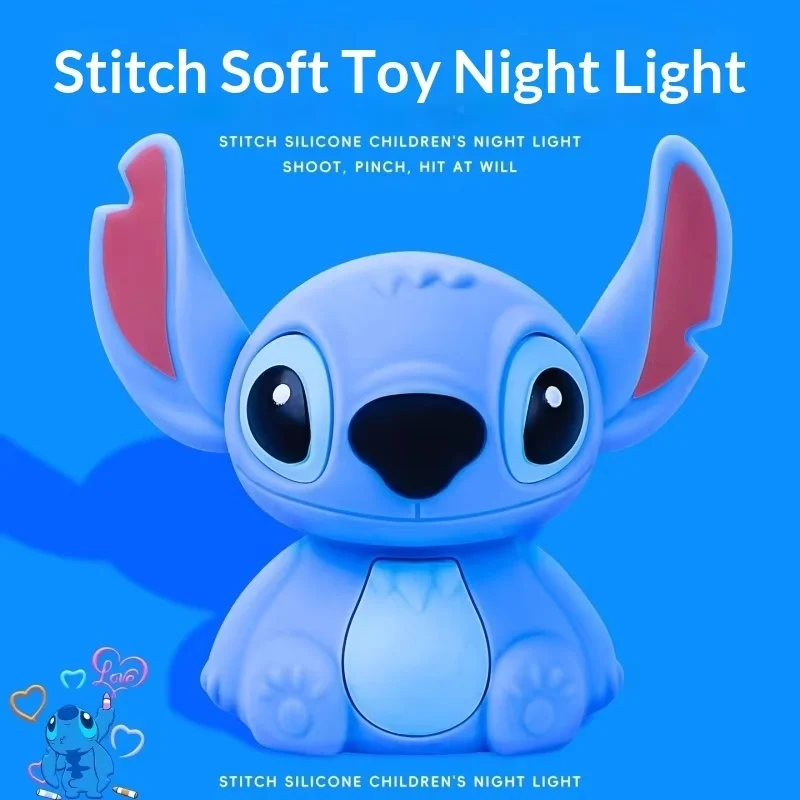 Nueva Lámpara Nocturna LED de Stitch en Oferta, Lámpara de Noche para Dormitorio, Figuras de Anime, Decoración de Escritorio Moderna y Linda, Regalos de Cumpleaños