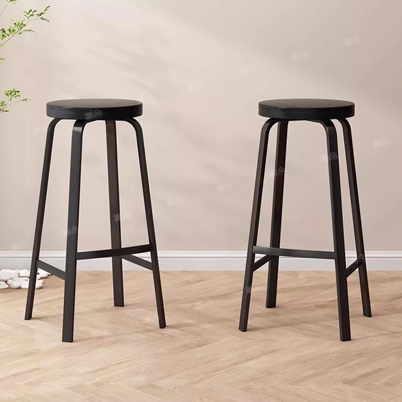 

Luxury European Black Bar Chair Modern Design High Bar Stools Nordic Home Bancos Altos De Cozinha Furniture Decoration