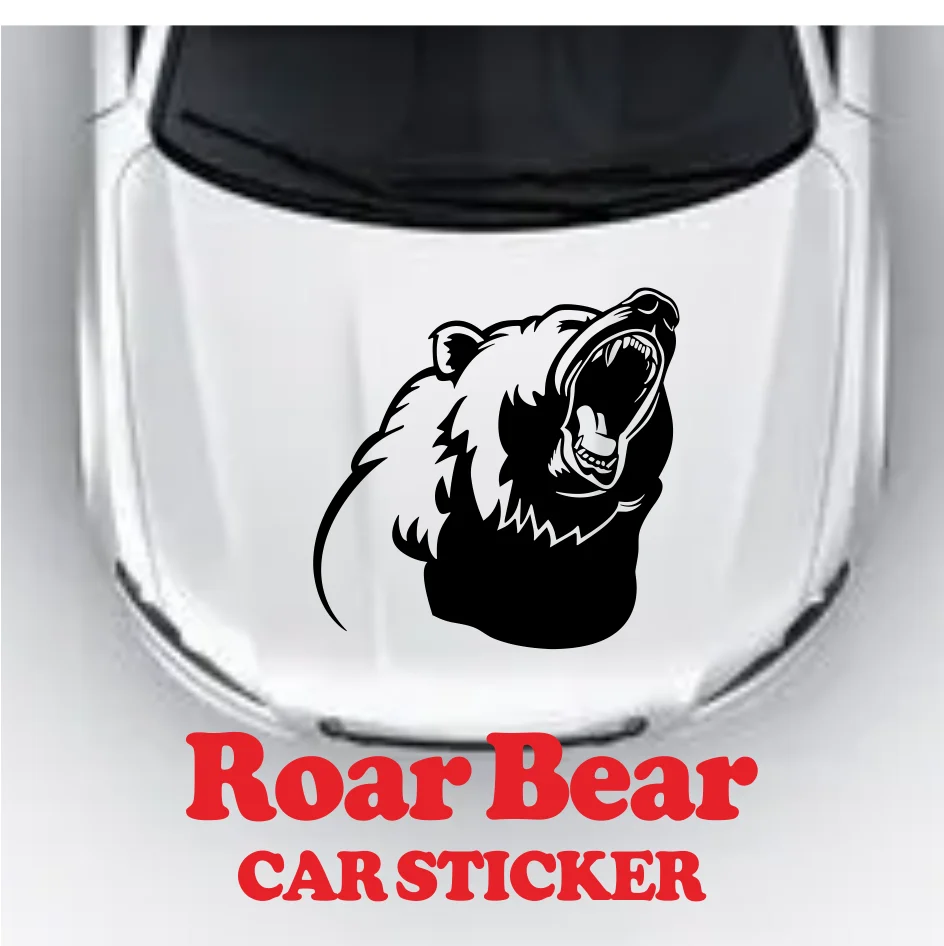 

Car Sticker Various Sizes Funny Roar Bear Vinyl Decal Car Auto Stickers for Car Bumper Window Car Decorations Decals