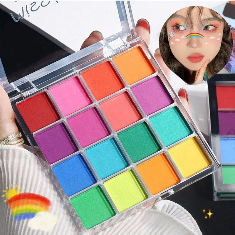 16-farbige Weihnachts-Lidschatten-Palette, wasserfest, langlebig, matt, farbenfroh, hochpigmentierter Lidschatten, Augen-Make-up-Kosmetik – Detail 6