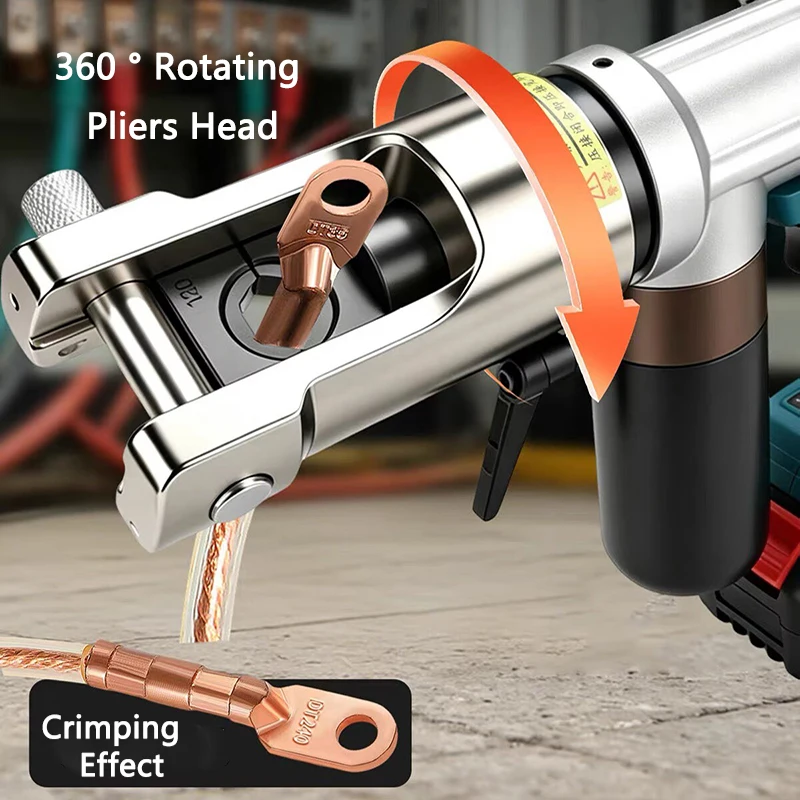 Small Light Weight Electric Brushless Hydraulic Pliers Copper Aluminum Terminal Crimping Pliers ZYM-300H High Efficiency Work