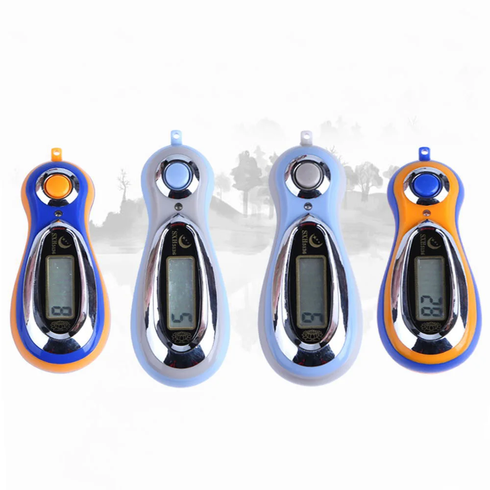 Imagem -02 - Display Lcd Electronic Digital Tally Counter Contador Manual Mp3 com Cordão Contador de Dedo com Bateria Cor Aleatória