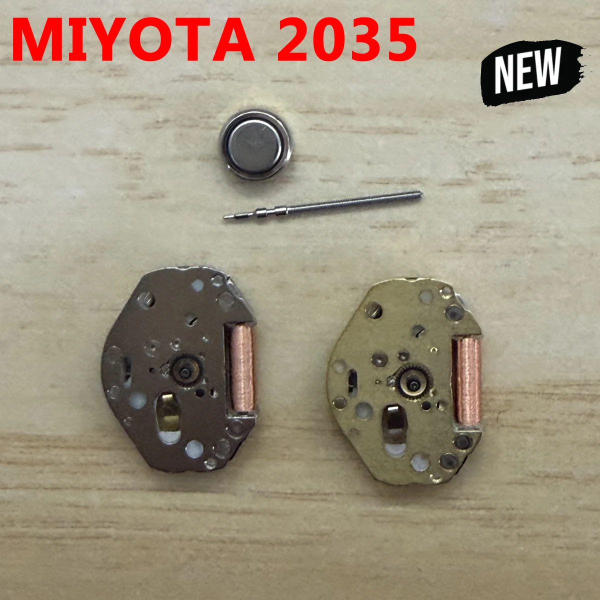 Miyota Super 2035 Japan Quartz Movement Golden 2035 Three-Hand Watch - Durable Metal Gears Best Cost Performance
