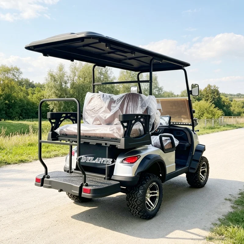 4 Seater Electric Golf Buggy 60V Power Supply Lifted Chassis Off Road Golf Cart For Private Estate Transportation