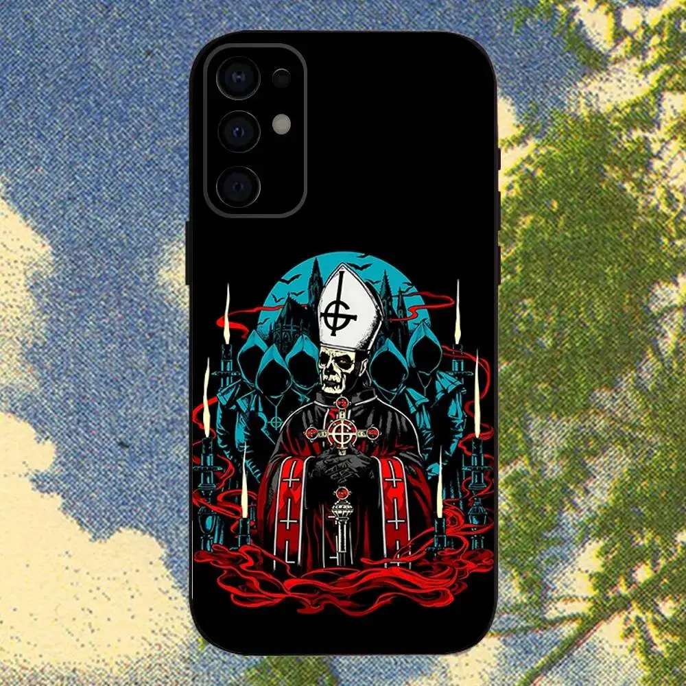 حافظة هاتف Band G-Ghost Papa IV لهاتف سامسونج S 25,24,23,22,30,21,10,9,Ultra,Plus,Lite,FE,4,5G حافظة ناعمة سوداء