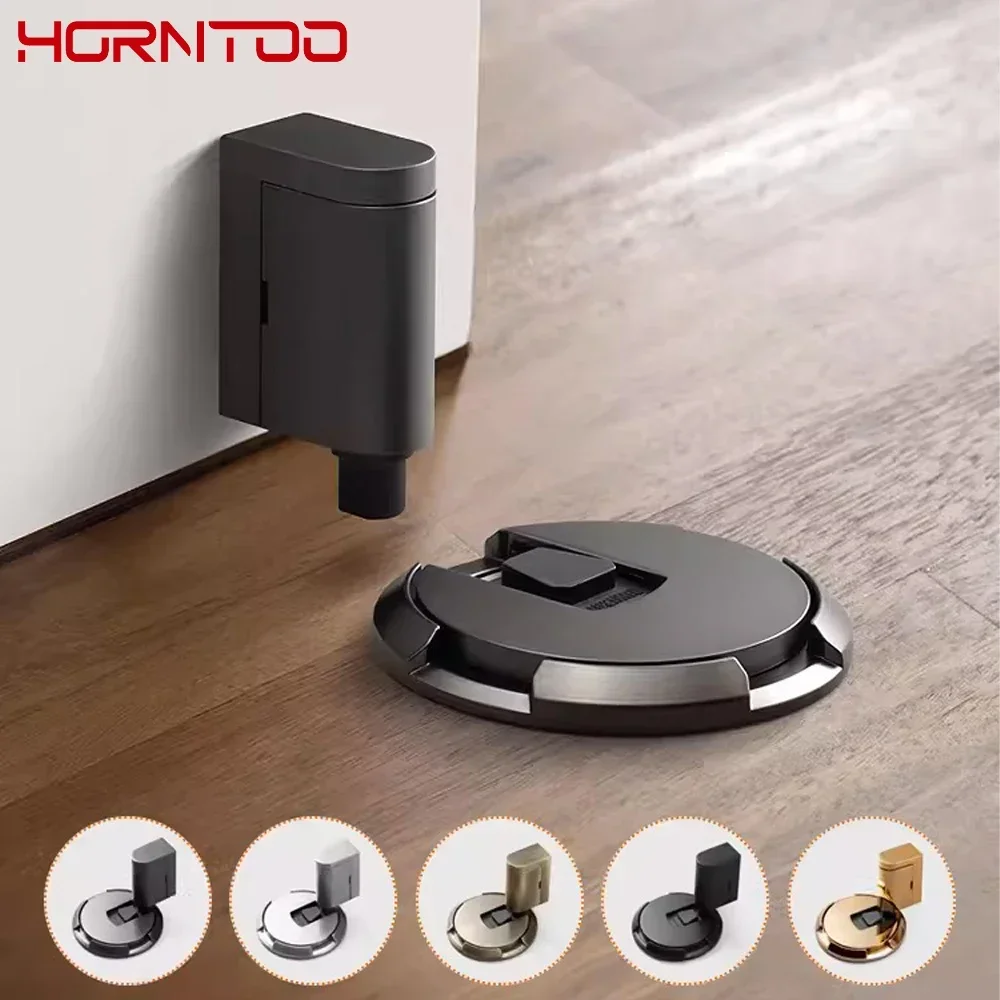 Heavy Duty Magnetic Door Stopper Mechanical  Stop Adjustable  Holder Non-punch Sticker Furniture  Hardware