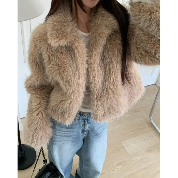 

Chic Winter New Cotton Added Fur Coat Women Luxury ort Coat Warmth Faionable Korean Sle Spring Autumn Winter Outerwear