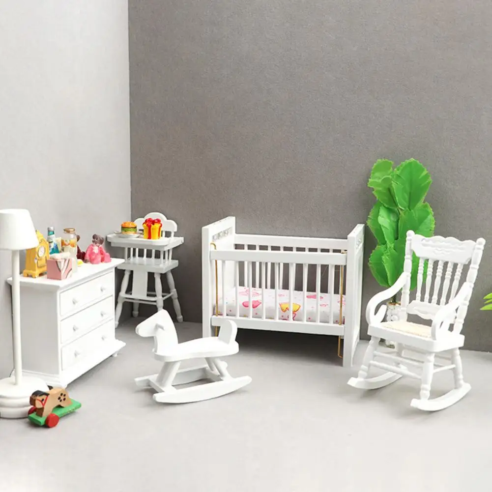 1 Set Dollhouse Furniture Portable Durable Realistic Sturdy Structure Lightweight Decorative Small Role Play Bedroom Door Cabine